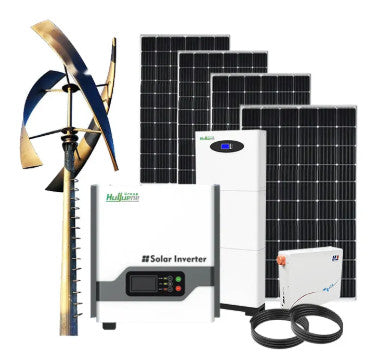 Kit completo del sistema di energia solare con turbina eolica  ibrido 10kw