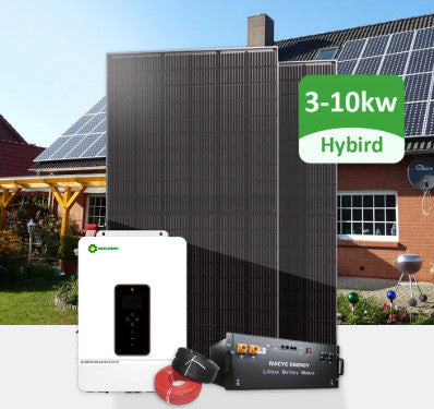 Sistema solare 10 kw ibrido  kit completo